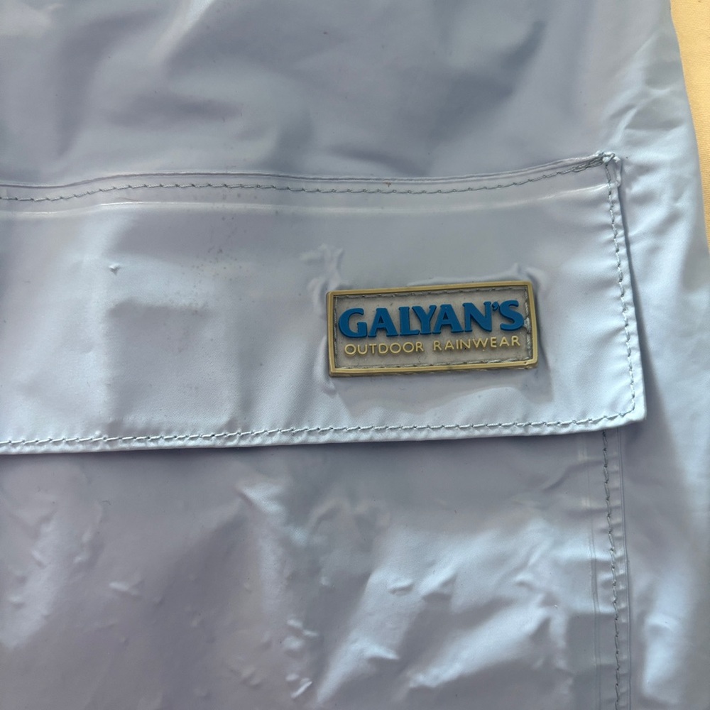 Galyans Light Blue Hooded Rain Jacket - Small-  Coastal Fisherman Quiet Luxury - Picture 4 of 5